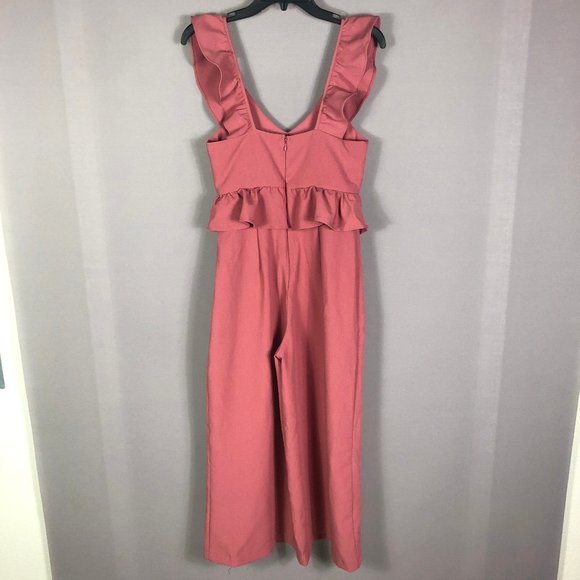 Gianni Bini Womens Deco Rose Peplum Jumpsuit Size Small - Picture 9 of 11